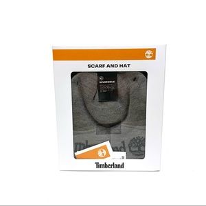 Timberland Men’s Gray Matching Beanie Scarf & Hat Winter Gift Set New Nib Nwt